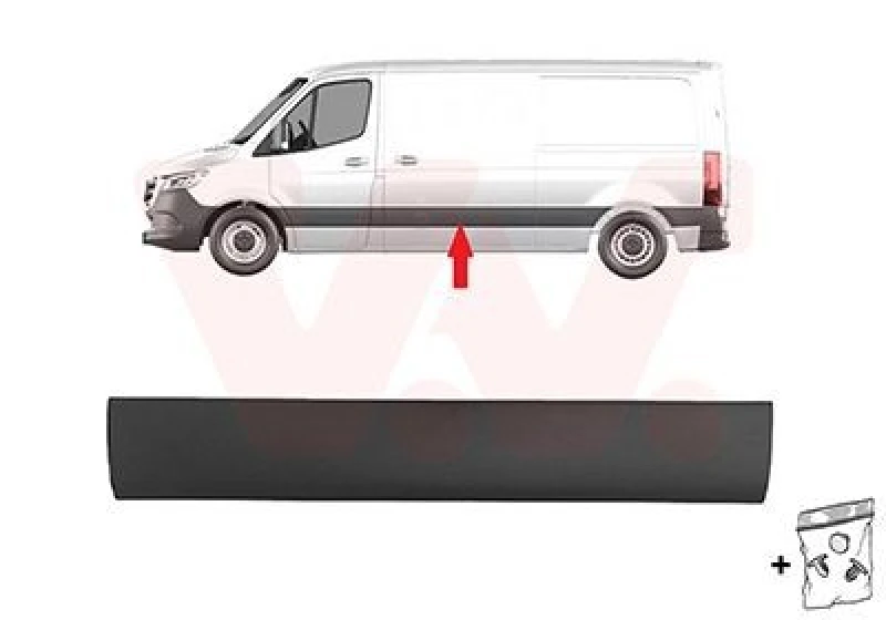 Image of VAN WEZEL Trim / Protective Strip, sidewall VAN WEZEL 2973423