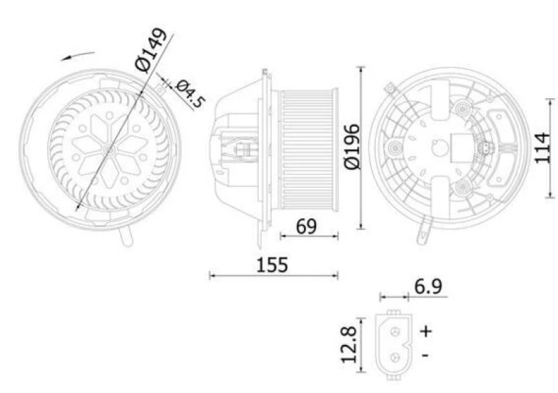 Image of Blower motor MAHLE AB 219 000S