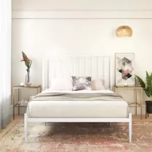Image of Giulia Modern Metal Bed White King UK By Dorel