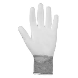 image of Glenwear PU Work Gloves (Pack of 12) (One Size) (White)