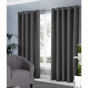 Image of Ground Level Groundlevel Blackout Curtains Charcoal 46X54