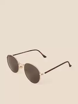 image of Accessorize Round Metal Frame Sunglasses