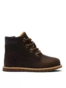 Image of Timberland POKEY PINE 6" BOOT WITH BOOT, Brown, Size 4 Younger
