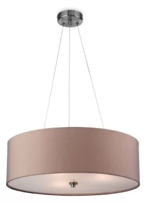 image of Phoenix 3 Light Round Ceiling Pendant Taupe, E27