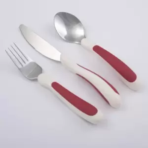 Image of NRS Healthcare Kura Care Adult Cutlery Set - Red