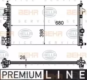 Image of x1 Behr Heat Exchanger 8MK376754-351 Genuine replacement part for Car Made in CZ