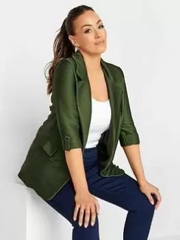 Image of M&Co Edge To Edge Blazer Jacket, Green, Size 10, Women