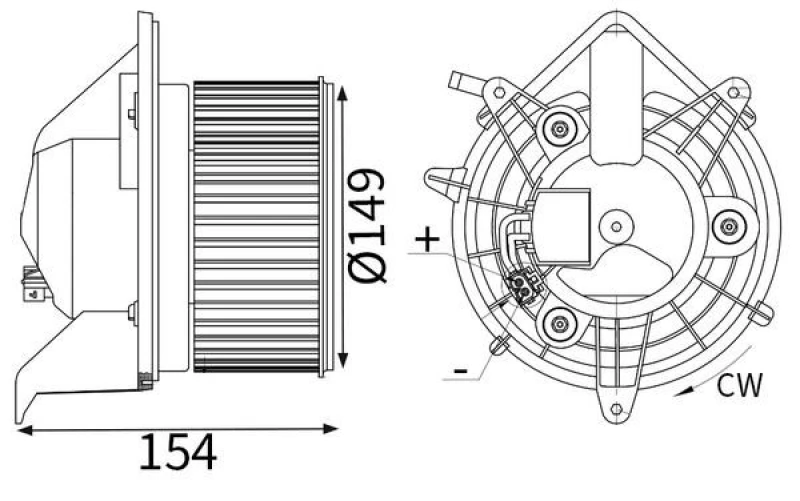 Image of Blower motor MAHLE AB 438 000S