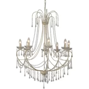 image of Romance 8 Light Multi Arm Chandeliers Cream