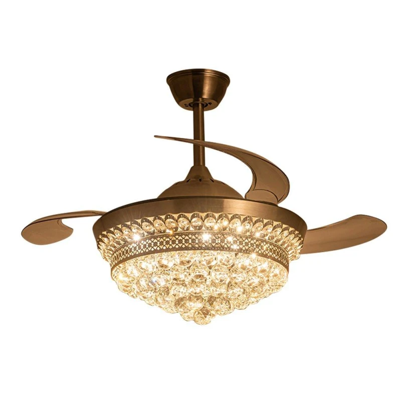 Image of Kabinet UK 42" Crystal LED Ceiling Fan Silver unisex One size