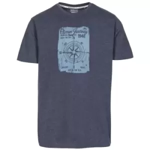 Image of Trespass Mens Course T-Shirt (S) (Navy Marl)