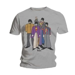 image of The Beatles - Yellow Submarine Unisex XX-Large T-Shirt - Grey