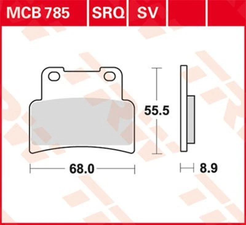 Image of TRW MCB785SV Brake pad set Brake Pad Set,disc brake (402)