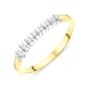 image of 18ct Yellow Gold 0.17ct Diamond Half Eternity Ring