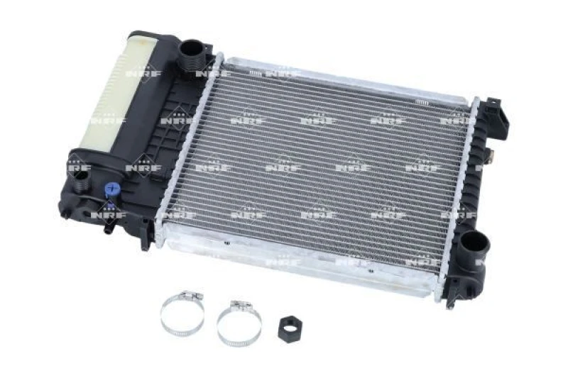 Image of NRF 51351 Engine radiator Brazed cooling fins, Aluminium, with mounting parts Aluminium Radiator,engine cooling (470)