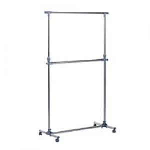 Image of HOMCOM Clothes Hanger Silver, Grey 1040 mm x 90 mm x 230 mm