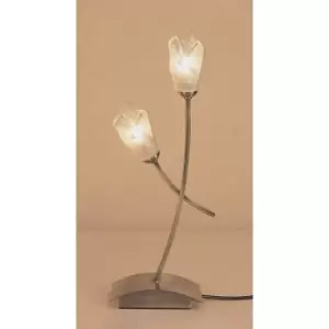 Image of Table Lamp Pietra 2 Bulbs G9, antique brass