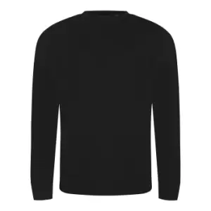 image of AWDis Mens Long Sleeve Tri-Blend T-Shirt (M) (Solid Black)