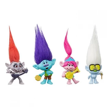 image of Trolls Small Doll 4 Pack - Multi