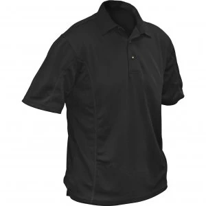 image of Roughneck Mens Quick Dry Polo Shirt Black 2XL