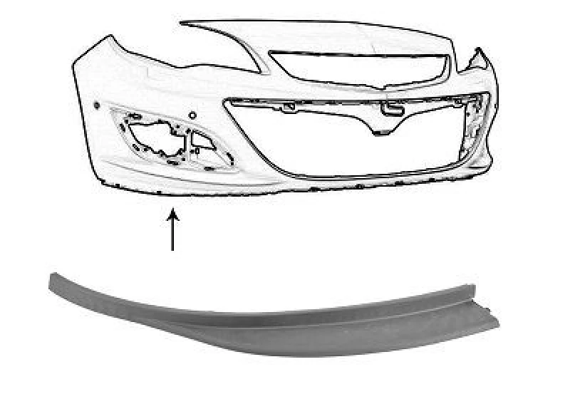 Image of VAN WEZEL Front splitter VAN WEZEL 3753501