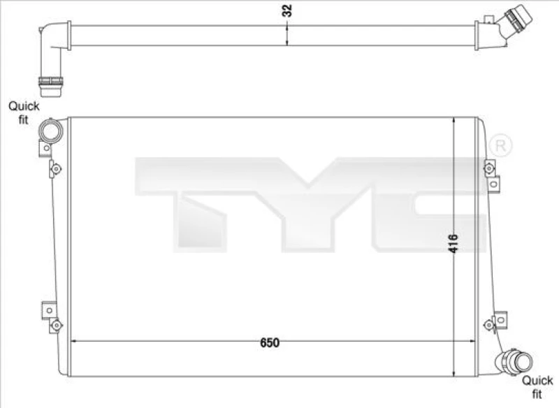 Image of TYC Engine radiator TYC 737-0063-R