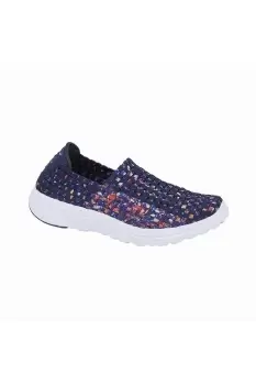Image of Dek Womens/Ladies Interlaced Lightweight Memory Foam Shoes (7 UK) (Purple/Navy)