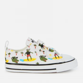 Image of Converse Toddlers Chuck Taylor All Star Croc Velcro Ox Trainers - Chuck Taylor All Star 2V - OX - UK 4 Toddler