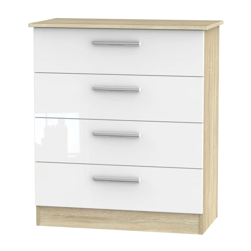 Image of Ready Assembled 2 U Trent 4 Drawer Chest (Ready Assembled) White