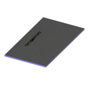 Image of Blue Rectangular Wet Room Shower Tray with Offset Waste Position 1600 x 900mm - Live Your Colour
