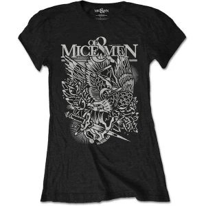 Image of Of Mice & Men - Eagle Womens Large T-Shirt - Black