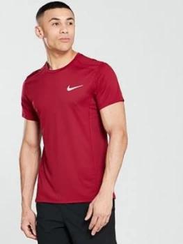 Image of Nike Running Cool Miler T Shirt Red Crush Size 2XL Men