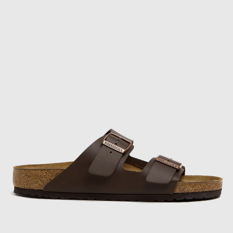 Image of Birkenstock Mens Arizona Two Strap Mocca Suede Sandals Brown, 8