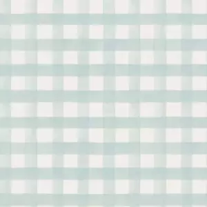 Holden Decor Watercolour Gingham Soft Teal Wallpaper