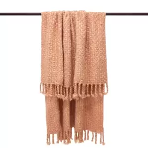 Image of Furn Jocelyn Chunky Knit Throw (One Size) (Blush Pink)