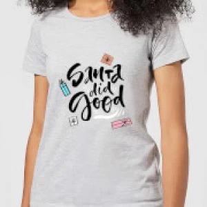 Image of Santa Did Good Womens T-Shirt - Grey - 3XL