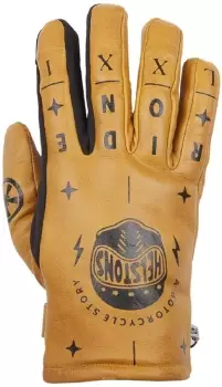 Image of Helstons Kustom Winter Motorcycle Gloves, gold, Size 3XL, gold, Size 3XL
