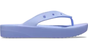 image of Crocs Classic Platform Flips Women Moon Jelly 4