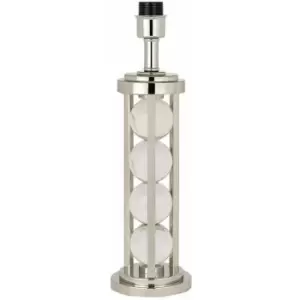 Image of Luxury Modern Table Lamp Light base Polished Nickel Crystal Spheres Bulb Holder