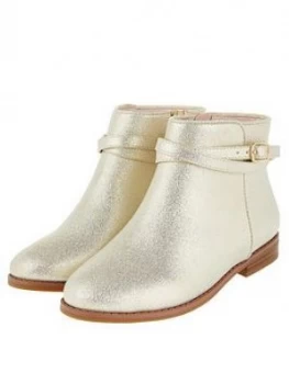 Image of Monsoon Girls Nadia Strap Boot - Gold, Size 9 Younger