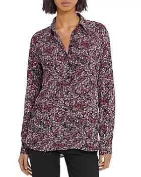Image of The Kooples Floral Button Front Blouse