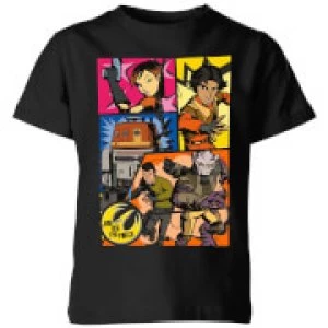 Image of Star Wars Rebels Comic Strip Kids T-Shirt - Black - 11-12 Years