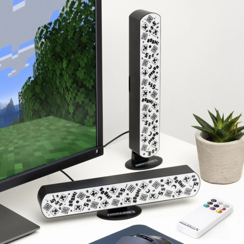 Image of PALADONE PP13889MCF Minecraft Light Bars with Remote - Multicolour 5056577743111