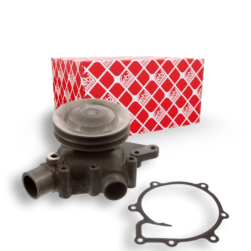 Image of FEBI BILSTEIN 45670 Water pump Grey Cast Iron, with belt pulley, with gaskets/seals Grey Cast Iron Water Pump (1260)