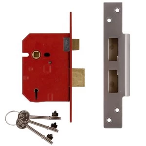 Image of Union 2234E 5 Lever BS Mortice Sashlock Satin Chrome Finish 67mm 2.5" Box