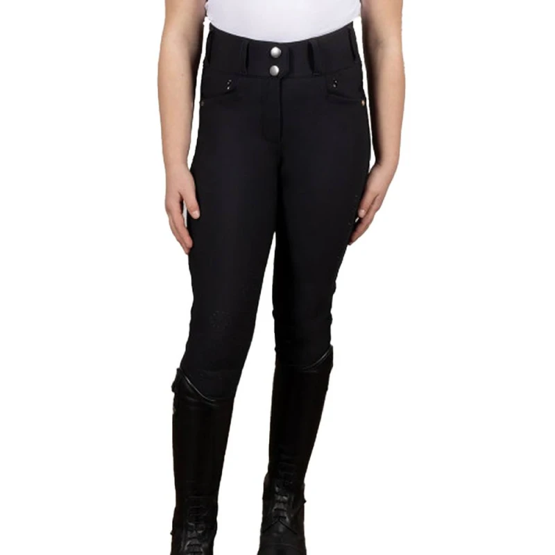 Image of Coldstream Diamante Breeches in Black Size: 11-12 Years Black Unisex 11-12 Years