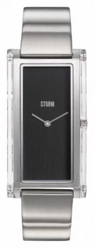 Image of STORM Plexia Black Stainless Steel Bracelet Black Dial Watch