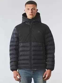 Image of Pretty Green Hollen Paisley Quilted Jacket - Black, Size 2XL, Men