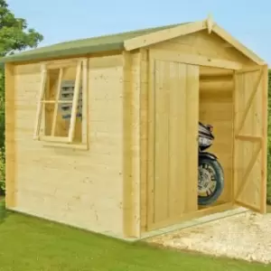 Image of Shire Bradley Untreated 19mm Garden Log Cabin 7' x 7'