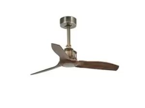 image of Just Fan Old gold ceiling fan 3 Blades wood blades 81cm